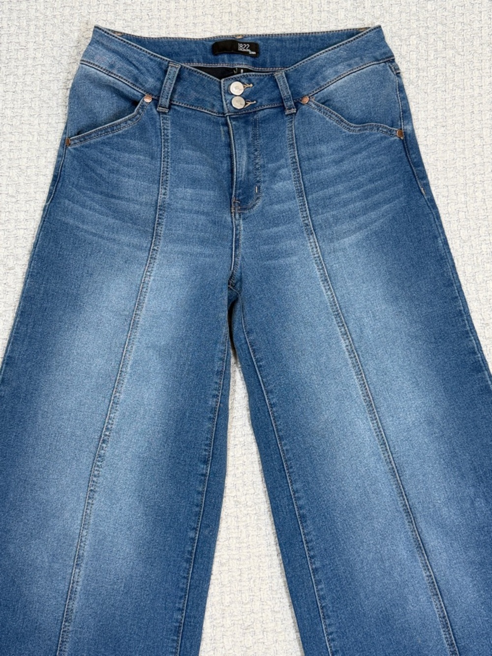 Women’s 1822 Denim Style #CJ32M2447C7 Wide Leg High Waist Pants Jeans  Size 8 - Picture 7 of 14